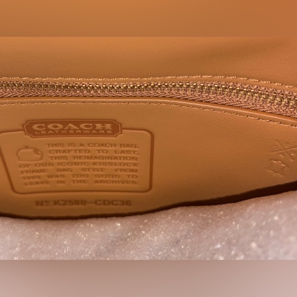 Coach Kisslock Frame Bag 16 in Rainbow (Candy) Crystal Signature Jacquard - Picture 13 of 16